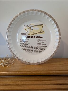Vintage Watkins “Cheese Cake” Recipe Pie Plate